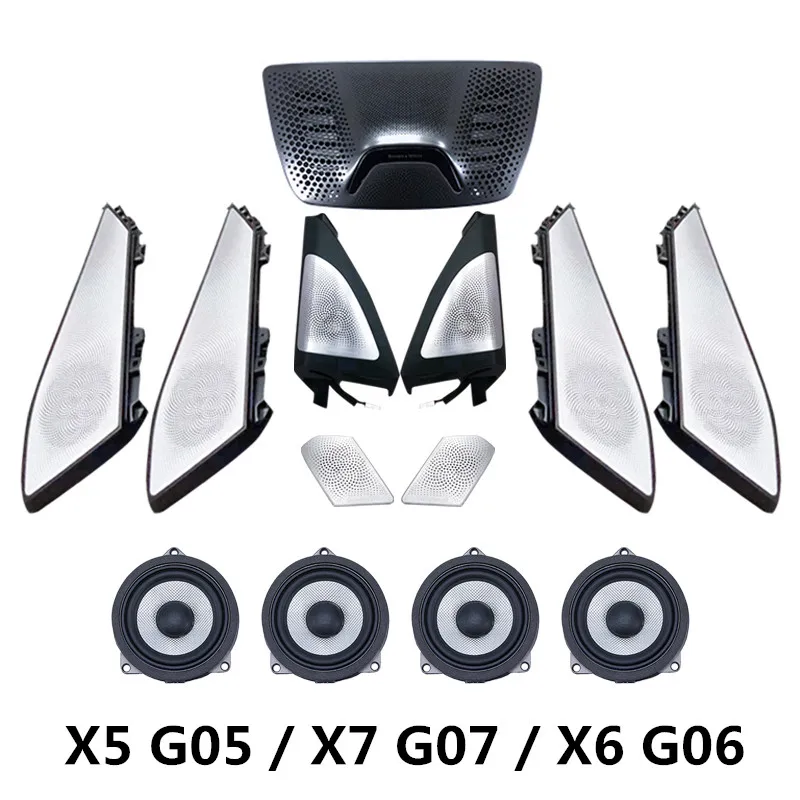 

Luminous Night Lighting Cover For BMW X7 G07 X5 G05 Series Door Panel loundspeakers Cover Trim BW LED Horns Speakers