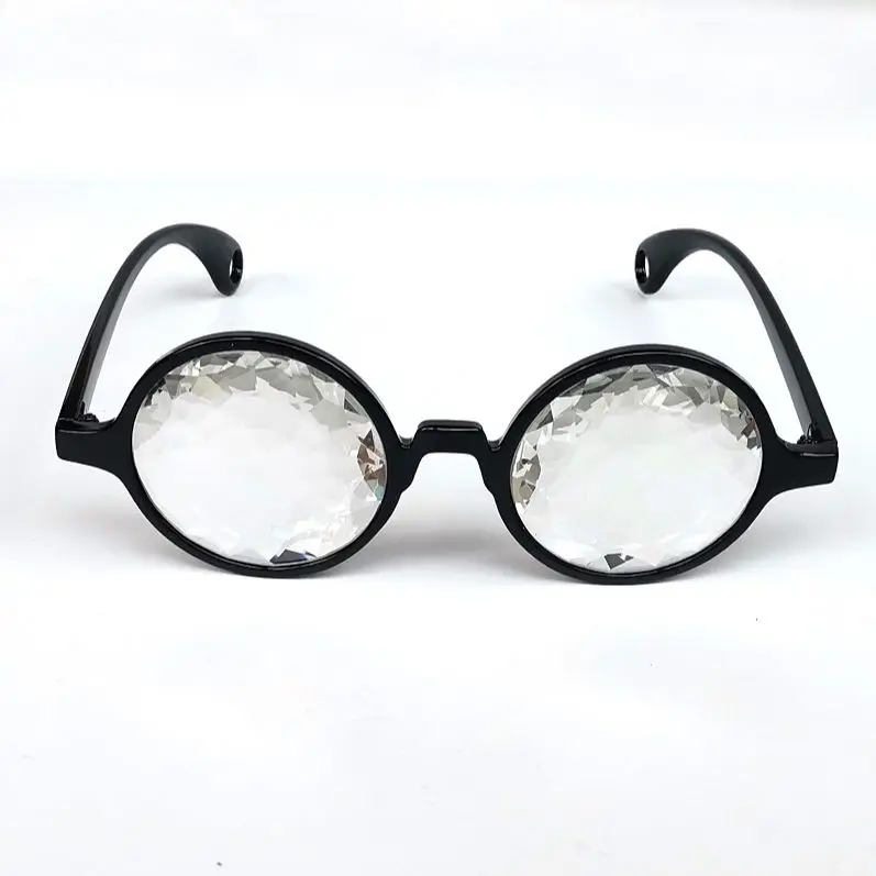 Emazing Classic  Round Kaleidoscope Glasses With Clear Kaleisocope Glass Lens