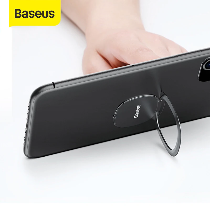 Baseus Mini Finger Ring Holder For iPhone 12 11 Pro Max Universal 360 Degree Mobile Phone Finger Stand Support Mount For Samsung