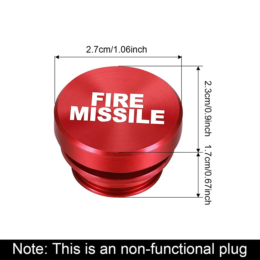 Auto Sigarettenaansteker Aluminium Knop Fire Missile Eject Paniekknop Voor Voertuigen Met Standaard 12V Auto Sigarettenaansteker