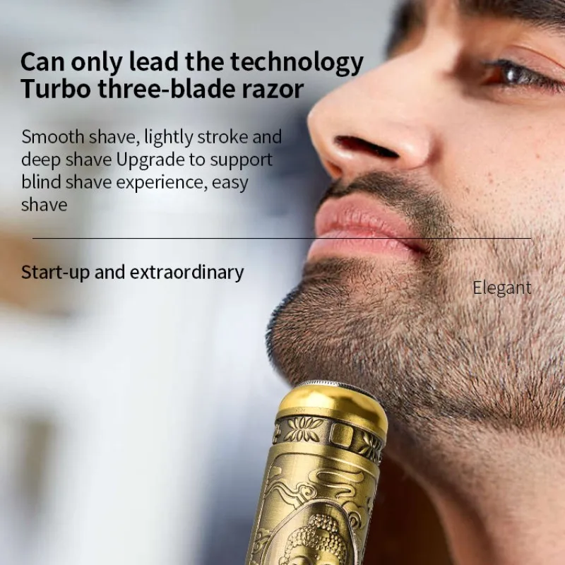 Mini Barber Electric Shaver Home Travel Portable Men Beard Shaving Razor USB Rechargeable Hair Remover With Box