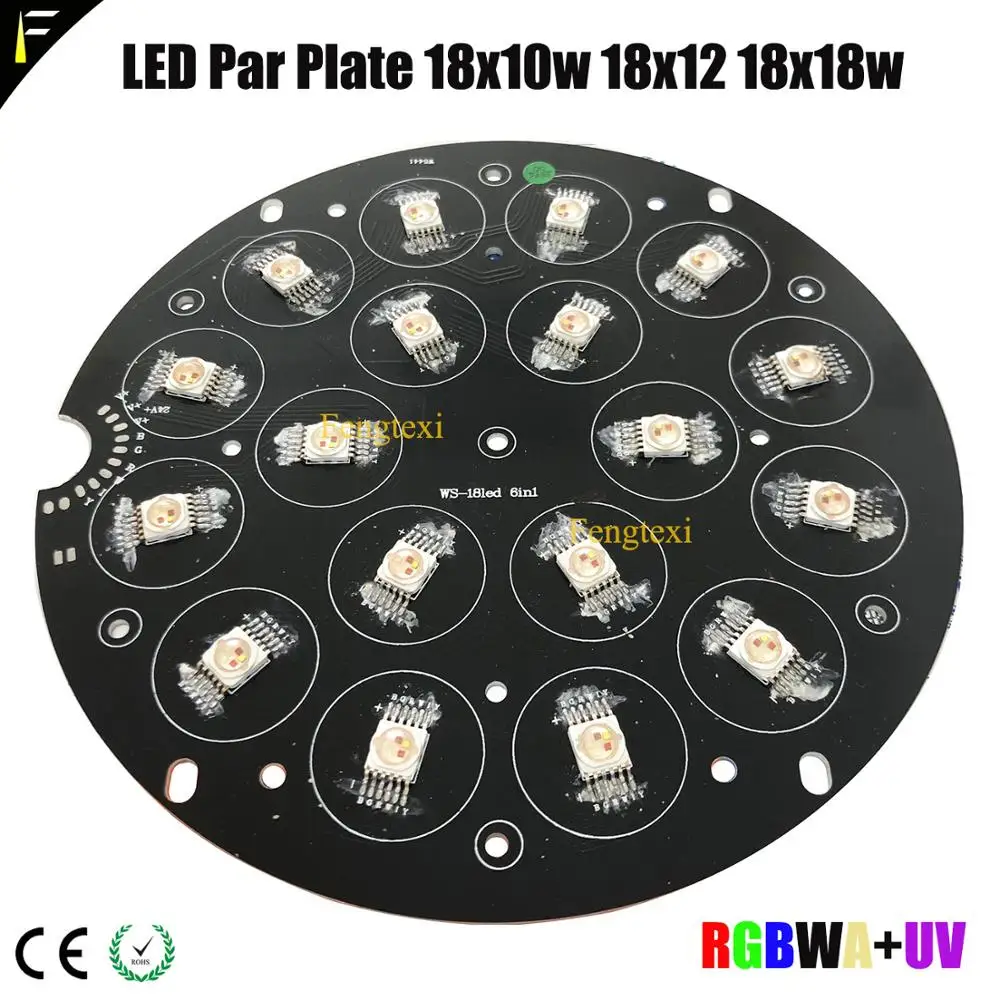 contas de led com placa de aluminio led 543w 18x12w 18x15w 18x18w rgb em rgbw em rgbwa em rgbwa mais uv em disco de placa de aluminio a prova dagua 01