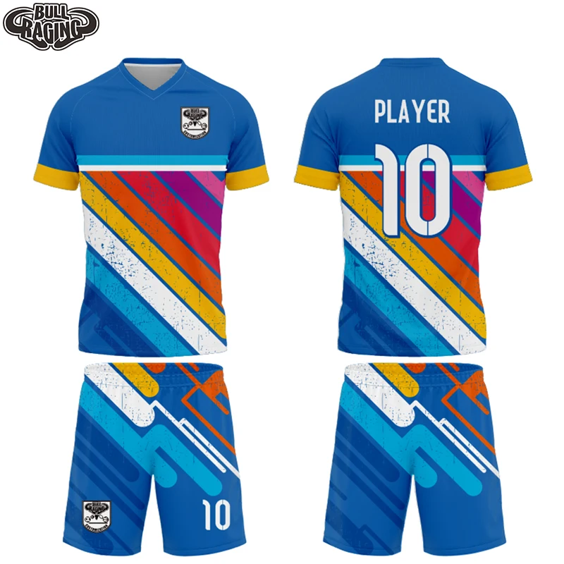 

Colorful soccer jersey design custom your own football player traiing uniform gk soccer jersey sets