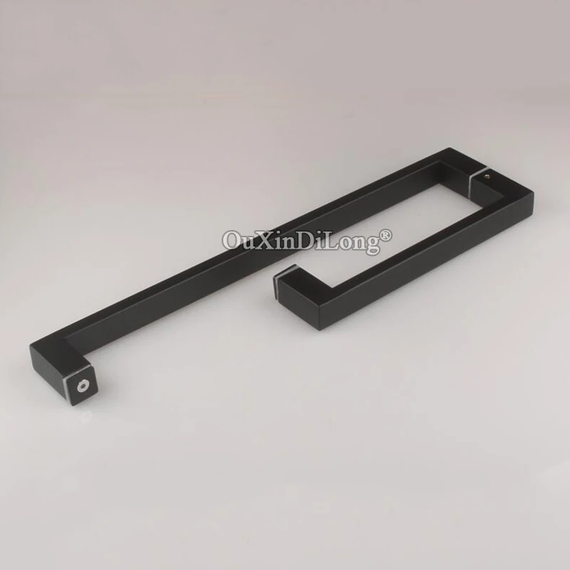

Brand New Stainless Steel L Shape Shower Door Pull / Push Handles Glass Door Handles TOWEL BAR,GLASS MOUNT Matte Black