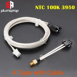 M3 Stud Screw-In Thermistor 100K NTC 3950 for 3D Printer Extruder Hotend V6 V5 MK8 CR10 M3 Thread Heatblock