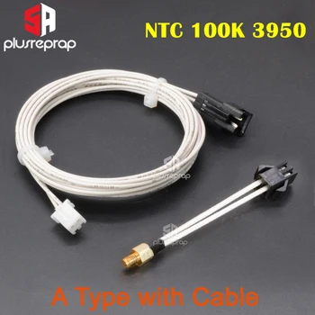 M3 Saplama Vidalı Termistör 100 K NTC 3950 3D Yazıcı Ekstruder Hotend V6 V5 MK8 CR10 M3 Konu Isı Bloğu