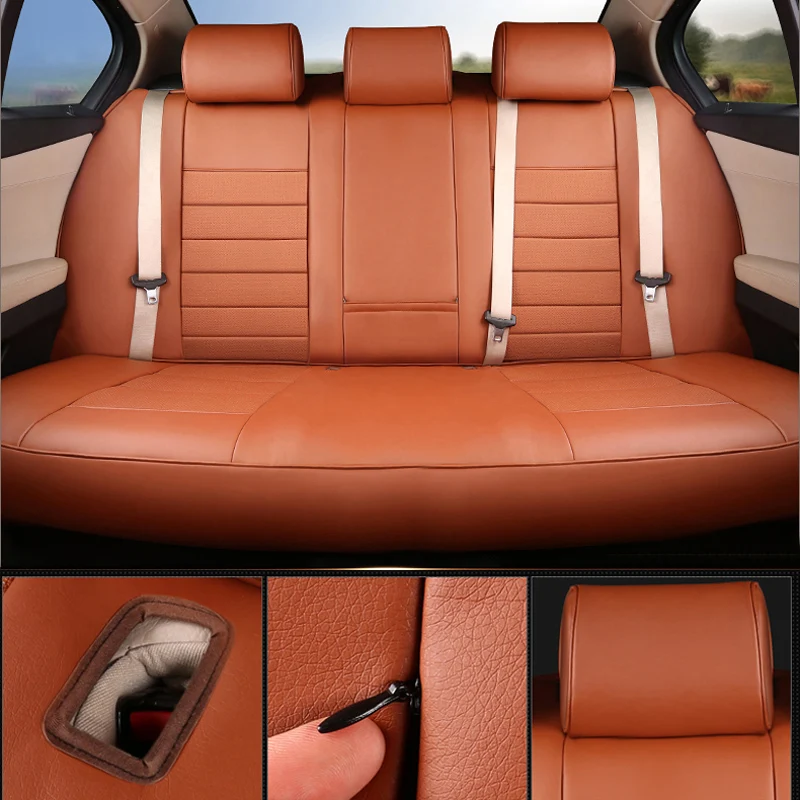 Cowhide & PVC Leather Seat Covers for Nissan Murano 2016 2017 2018 Seat Cushion Car Protectors Accessories 2011-2018 15PCS/Set