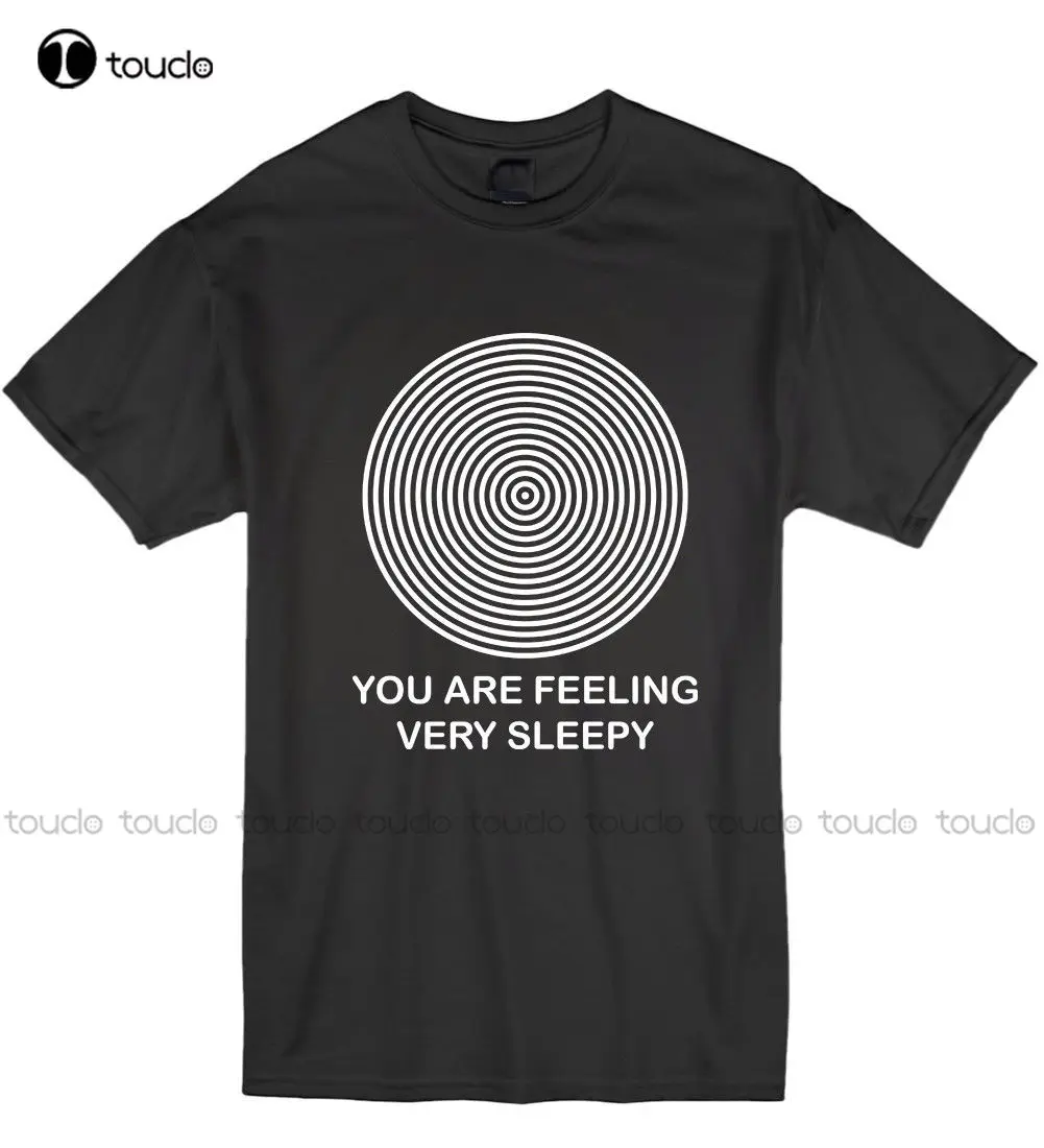 Summer  Short Sleeve Size Print Men T Shirt Summer You Are Feeling Very Sleepy Funny Hypnotise Hypnosis T Shirts Men Xs-5Xl