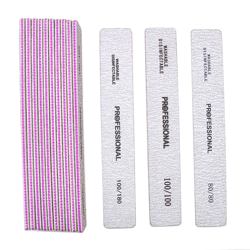 5/10 Pcs/Pack Nail Polishing File Professional Square Style Nails Files 100/180 Emery Board Manicure Accessories Pedicure Tools