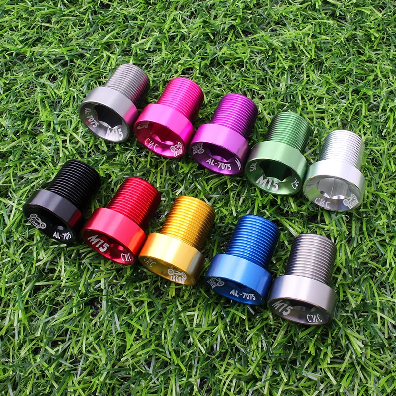 MUQZI 10 Colors Crank Cover Bike M15 * 19MM Crank Arm Screw Cap Bottom Bracket Bolt MTB Road Bicycle Parts Accessories