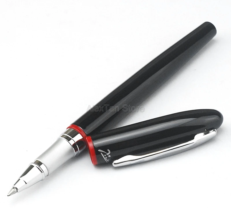 

Picasso 907 Classic Montmartre Pimio Metal Black Roller Ball Pen With Red Ring Original Box Fine Nib For Best Writing Pens