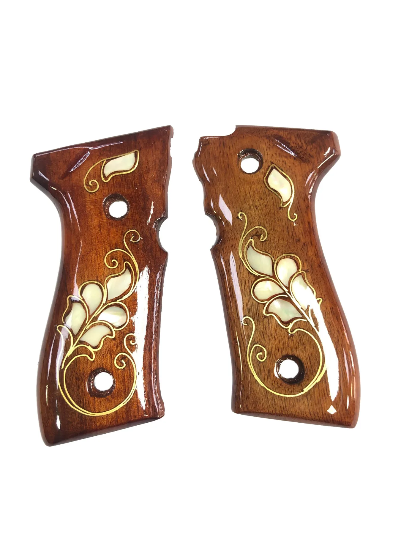 

Beretta F92 Compatible Pearl Inlaid Wooden Grip