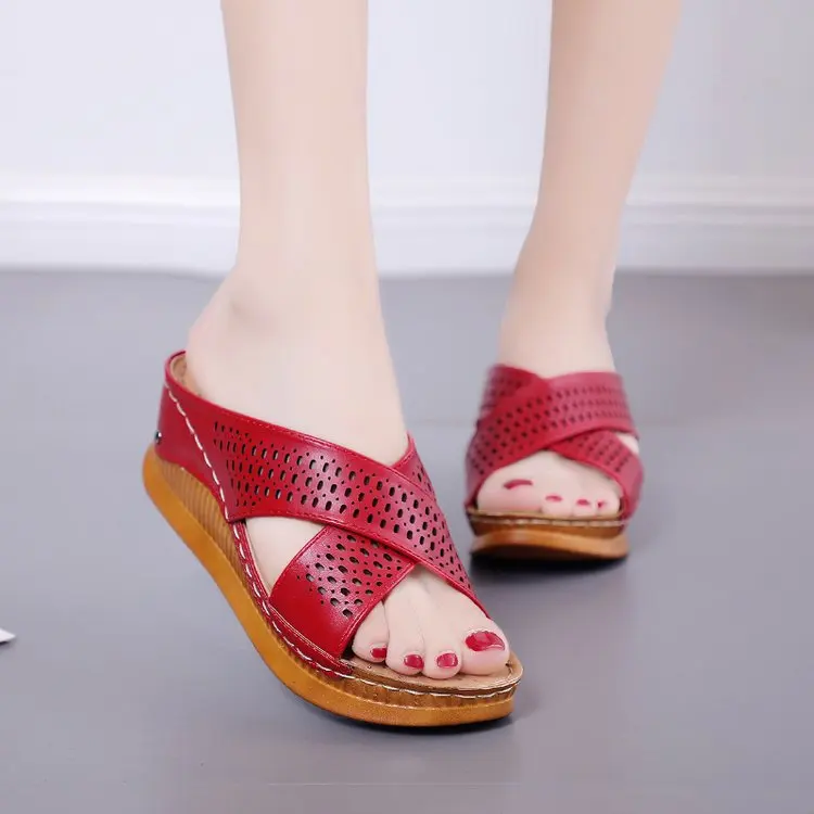 

Women's sandals Fashion Casual Wedges High Heels Thick Platforms Shoes Outdoor Slippers summer sandals women flip flops women