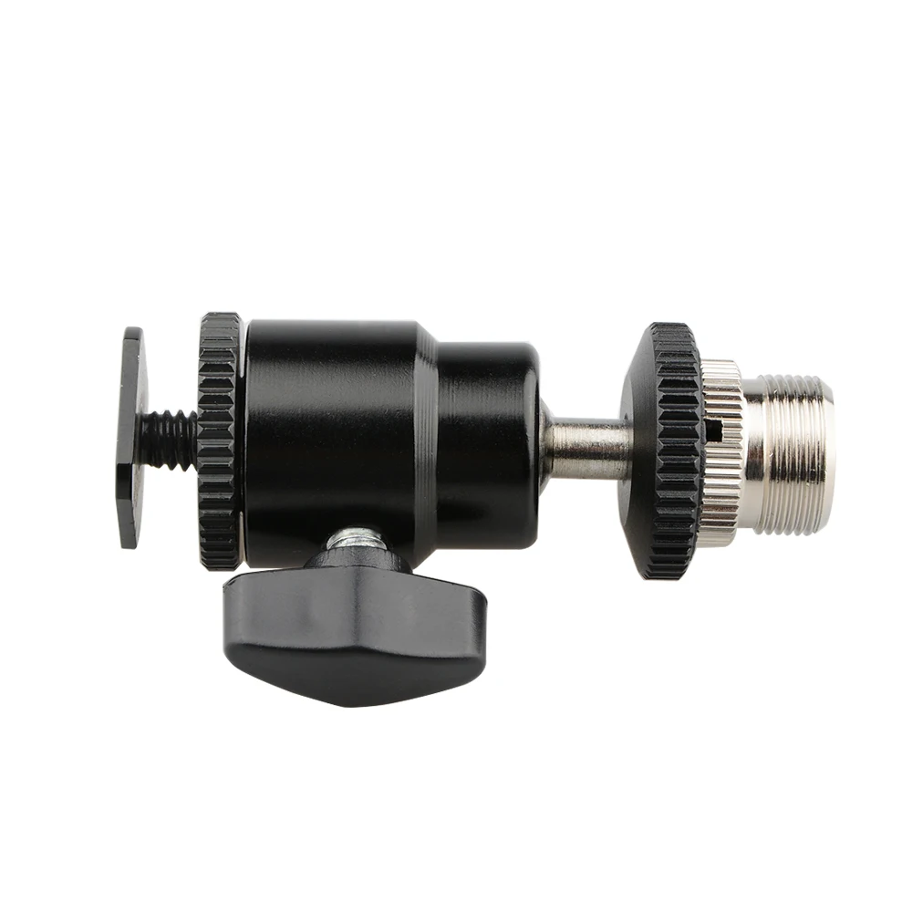 Supporto per testa a sfera girevole a 360 ° CAMVATE con connettore a vite maschio da 5/8 "-27 supporto per slitta fredda per Monitor, luce Video, Flash, microfono