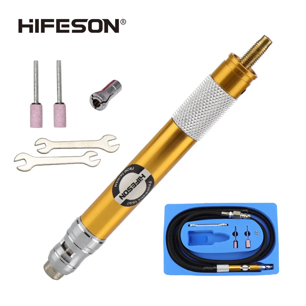 

HIFESON 280 Adjustable Speed High Speed Wind Grinding Pen Pneumatic Engraving Grinder Engraving Straight Grinder 2.38MM3MM Chuck