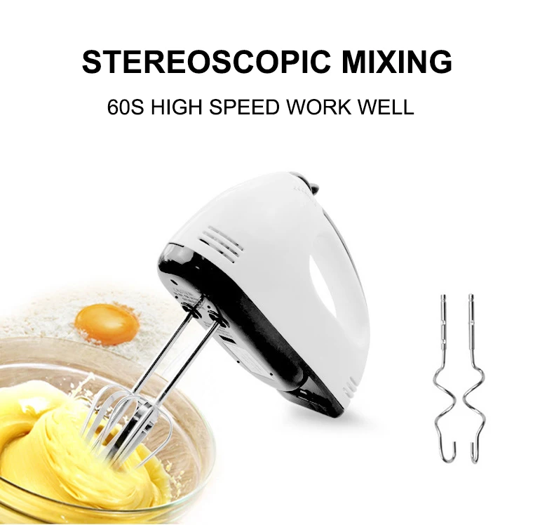 Multifunctional Mini 7 Speed Manual Electric Handheld Mixer Egg Beater Automatic Food Cake Baking Dough Mixer Food Blender csv