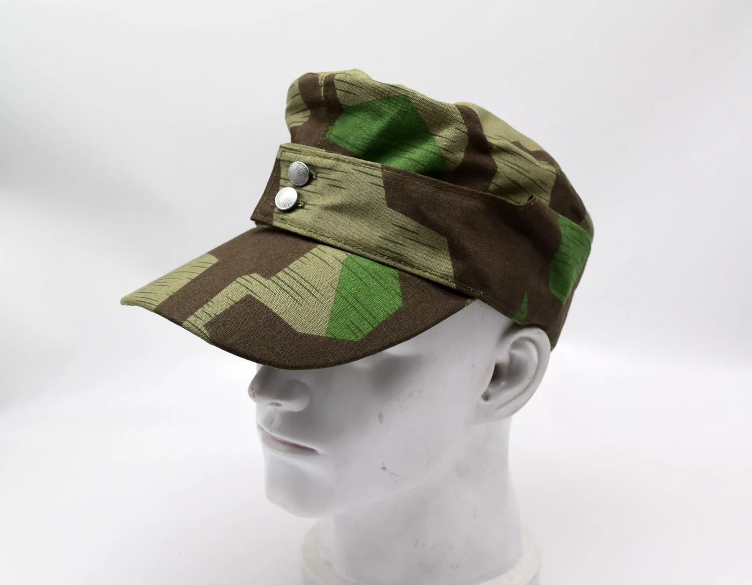 Replica WWII WW2 German Army Splinter Camo Cap Hat Mlitary Reenactments