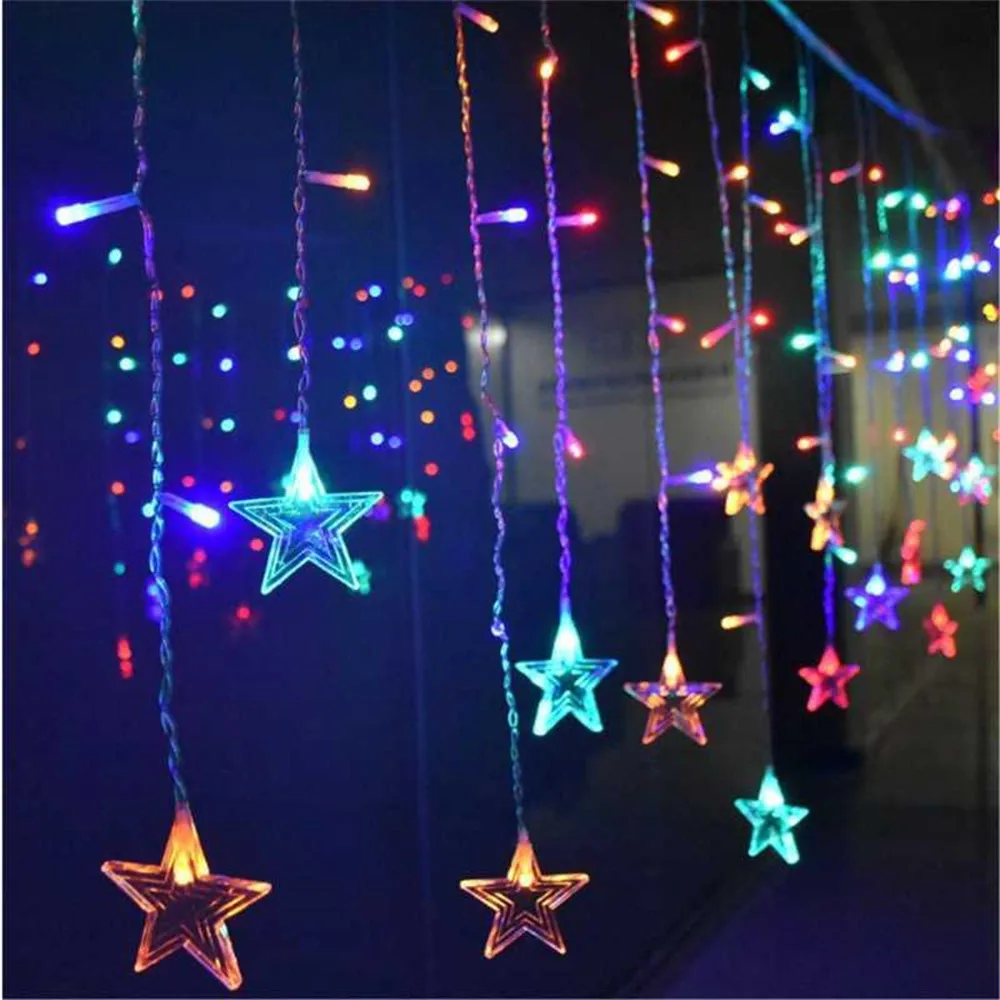 LED String Lights USB/Battery Operated Five-Pointed Star Room Hanging Ambient Lighting Wedding Party Christmas Fairy Lights
