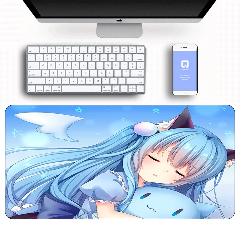 Large Mouse Pad Anime Gaming Mousepad Kawaii Nekoha Shizuku   Mouse Mats Carpet Fashion Computer Keyboard Laptop Desk Mat