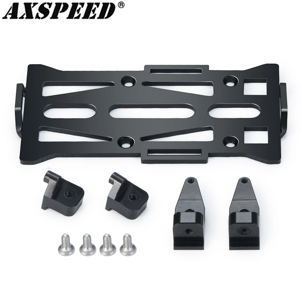 AXSPEED Metal Battery Mount Holder Tray for Axial SCX24 Deadbolt JEEP JLU 1/24 RC Crawler Car Accessories