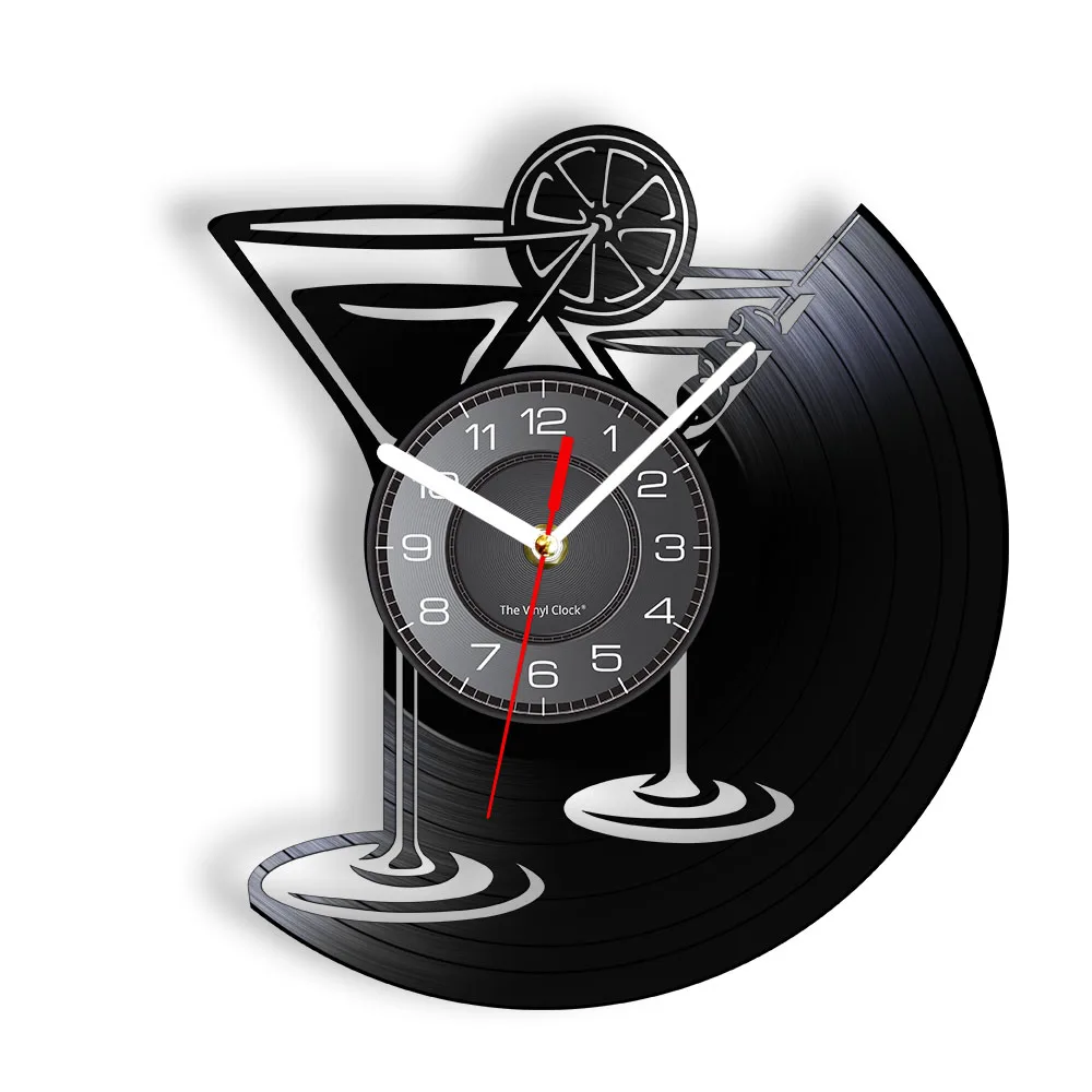 

Коктейльная вечеринка, настенные часы для смешанных напитков, заваривание алкогольных напитков, бесшумные часы, питьевой паб, винтажный домашний декор для бара, подарок для бармена