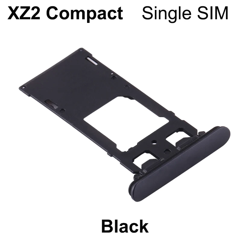 Aocarmo Micro SD SIM Card Tray Slot With Dust Plug Cover Replacement For Sony Xperia XZ2 Compact H8324 XZ2c XZ2mini 5inch