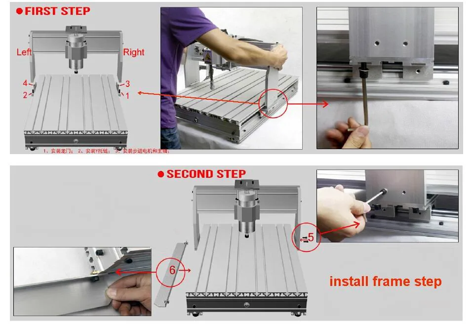 【EU Free VAT】DIY 8060 Z CNC Router Milling Machine Aluminum frame Kit with 80mm Mount bracket Clamp