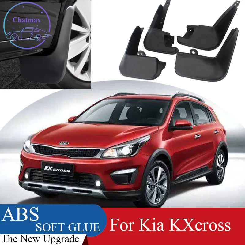 4pcs ABS Front & Rear Fender Protector For Kia KXcross 2017-2018 Car Mud Flaps Splash Guard Mudguard Mudflaps