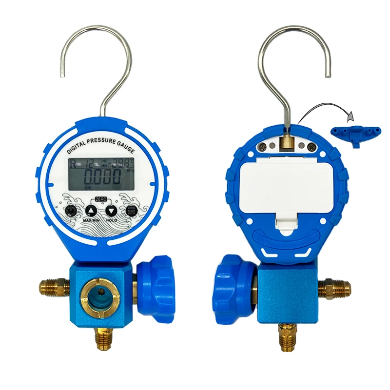 Pressure Gauge Manifold Refrigeration Digital Vacuum Pressure Tester Meter HVAC Temperature Tester Freon Pressure digital