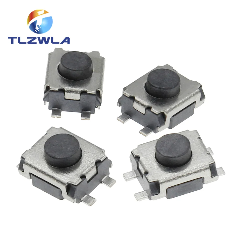 100PCS/LOT 3*4*2 mm SMD Switch 4 Pin Touch Micro Switch Tact Push Button Switches 3x4x2H Mini Buttons