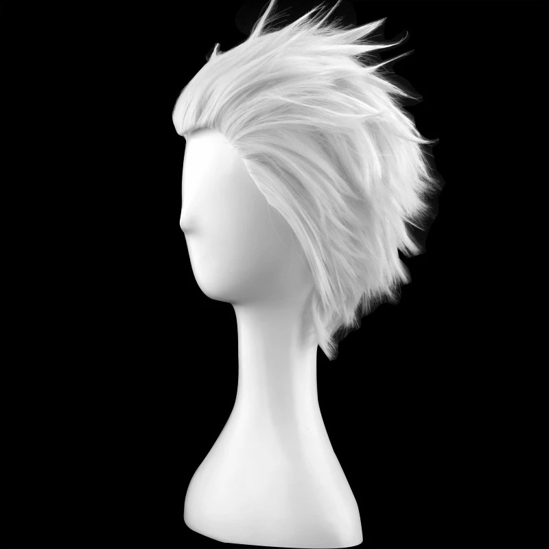 Anime Koutarou Bokuto estilo corto plata blanco fibra de alta temperatura pelo disfraz de fiesta de Halloween peluca Cosplay