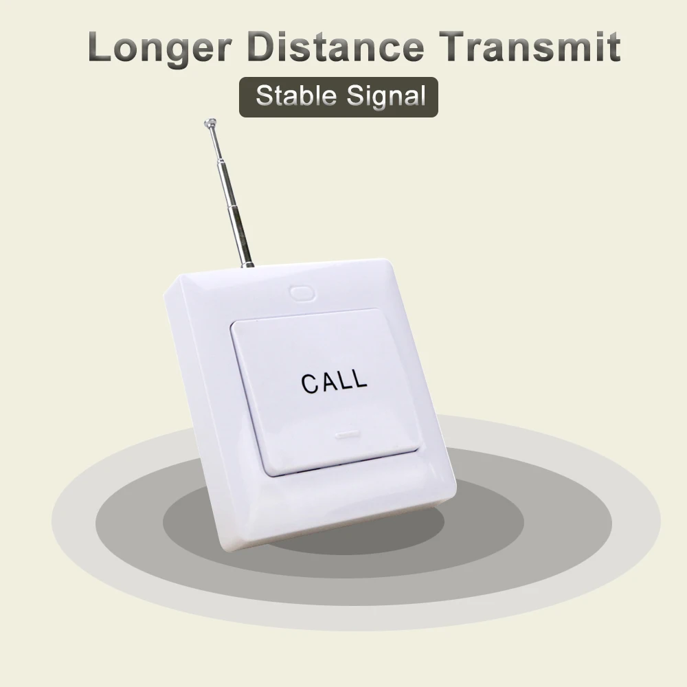 Imagem -03 - Sistema de Paginação sem Fio de Longa Distância Enfermeira Botão de Chamada de Alarme Transmissor Equipamentos Hospitalares para Restaurante Clínica