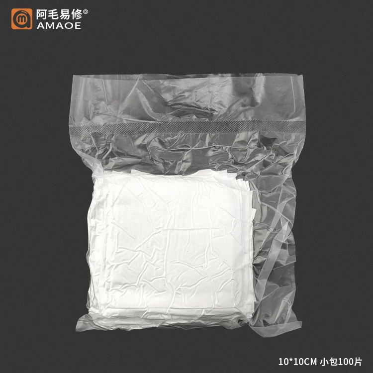 100 Stks/partij Telefoon Scherm Reinigingsdoekje Stofvrij Film Wit Vegen Doek 10Cm * 10Cm Chip Cleaning pad Mobiele Telefoon Reparatie Tools