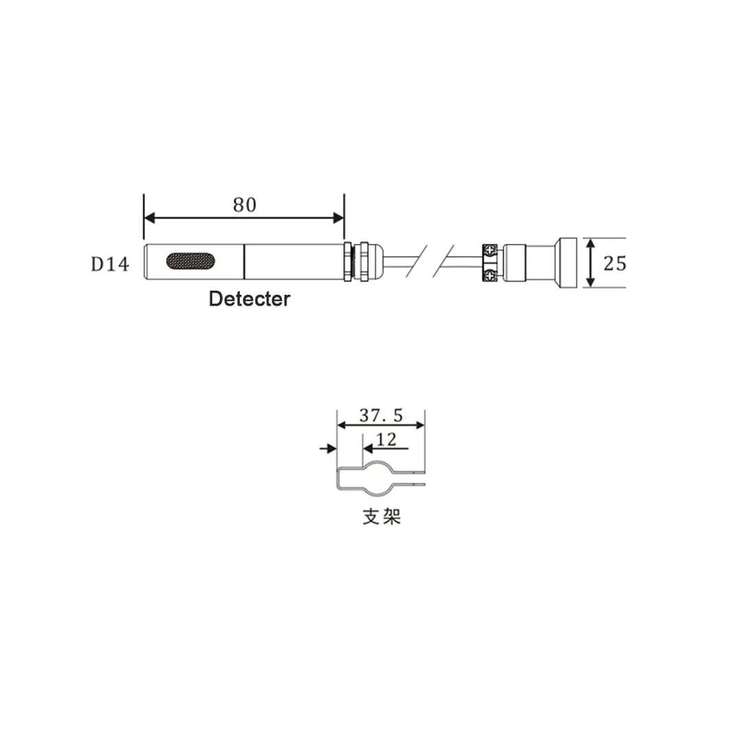 FANDE Temperature and Humidity Transmitter Digital Display 0-80℃ RS485 or 4-20mA Industrial Thermohygrometer