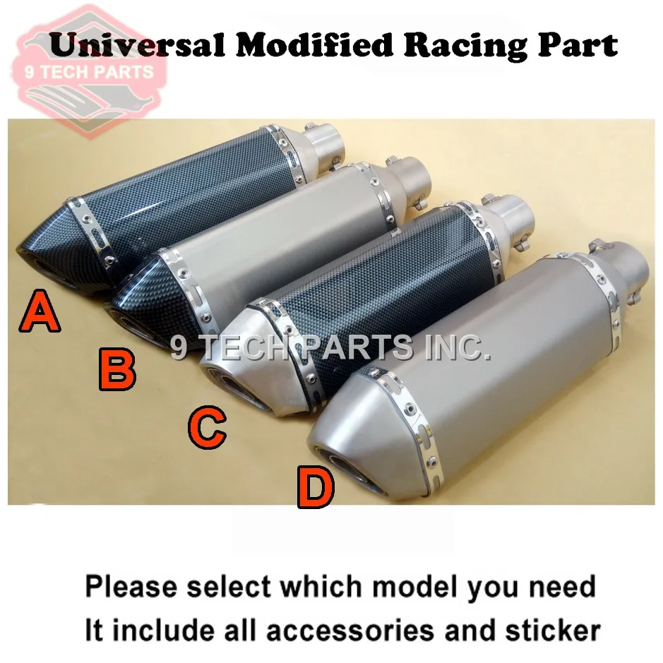 36-51mm Universal Motorcycle Exhaust Modified Muffler Pipe Universal for Exhaust ATV Scooter Dirt Pit Bike Motocross