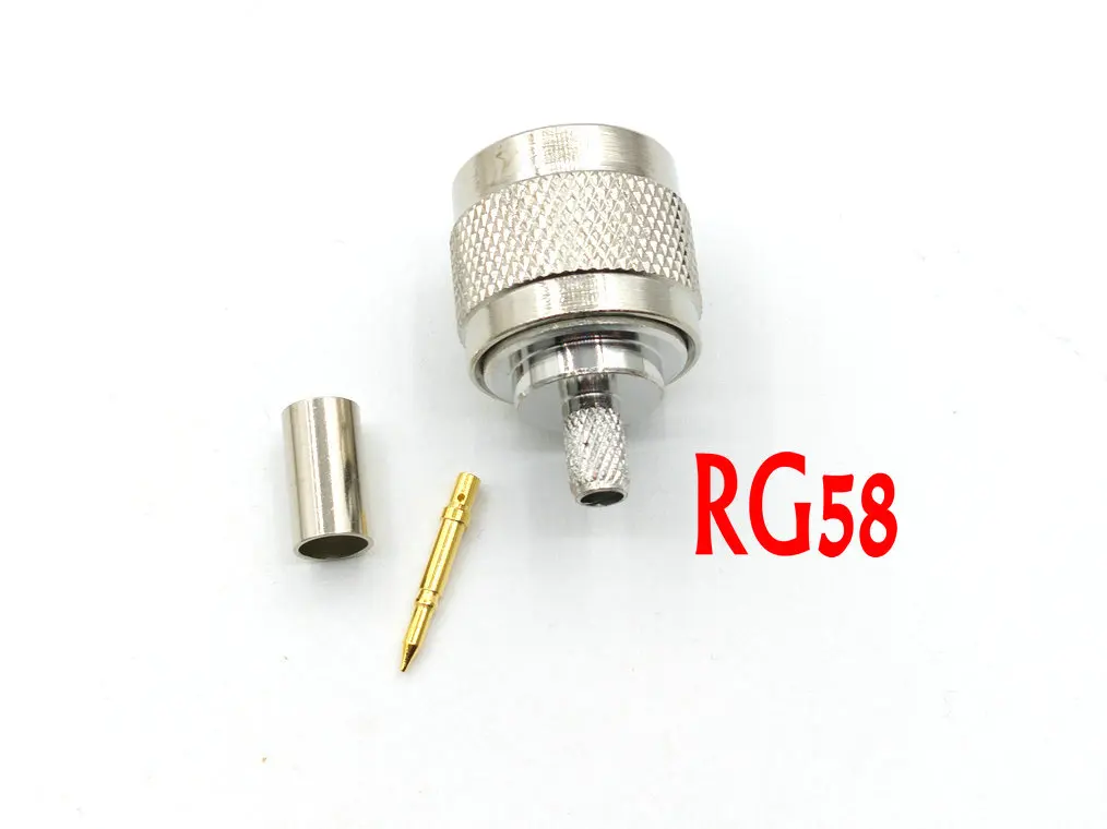 Imagem -03 - Plugue Macho Cravar Rg5 Rg6 5d-fb para Lmr300 Cabo Cabo Rg58 para Rg58 Rg142 Lmr195 Rg400 20 Pcs n