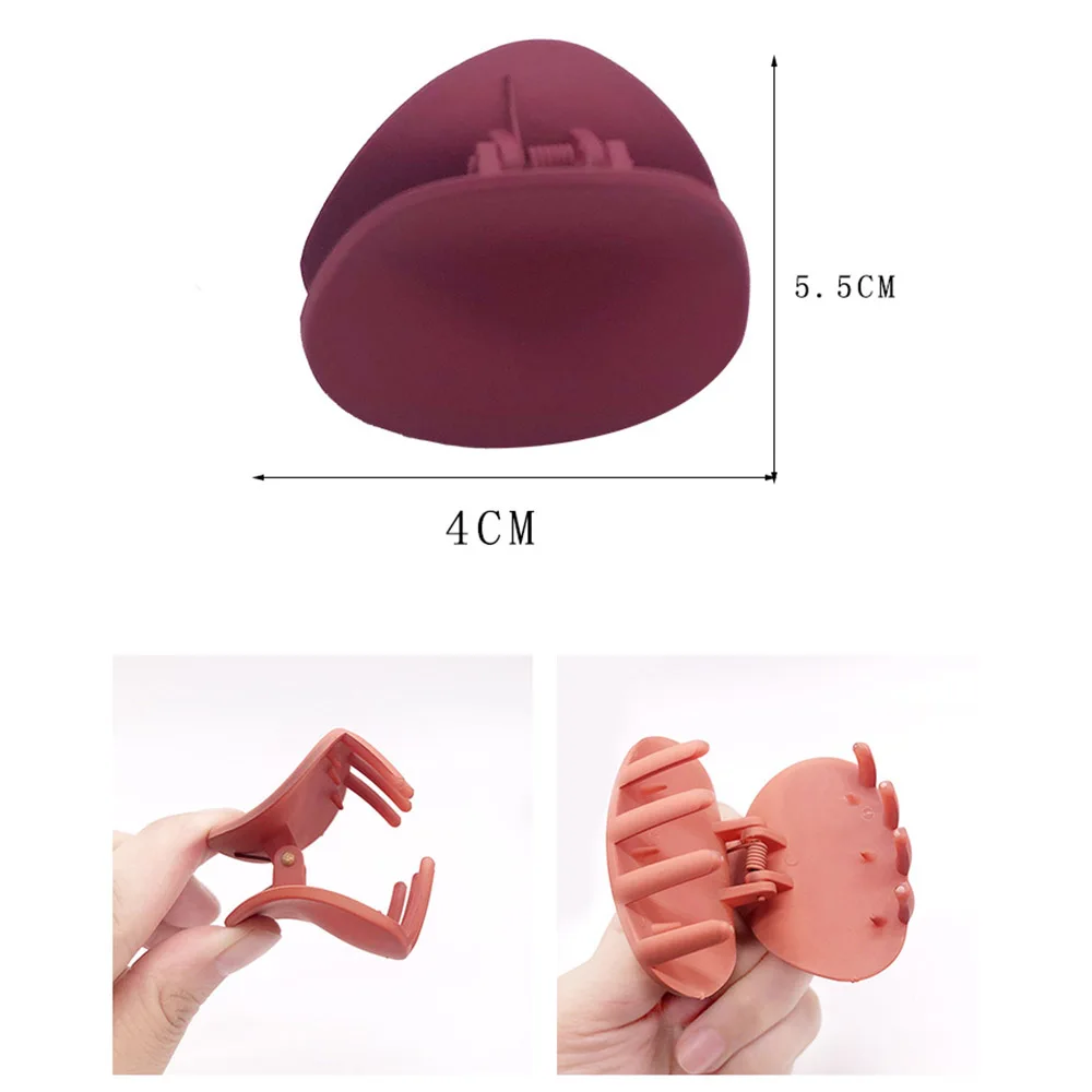 1PC 2020 Korean Fashion Design Women Hair Claw Solid Color Hair Crab Retro Square Scrub Hair Clips Small Size