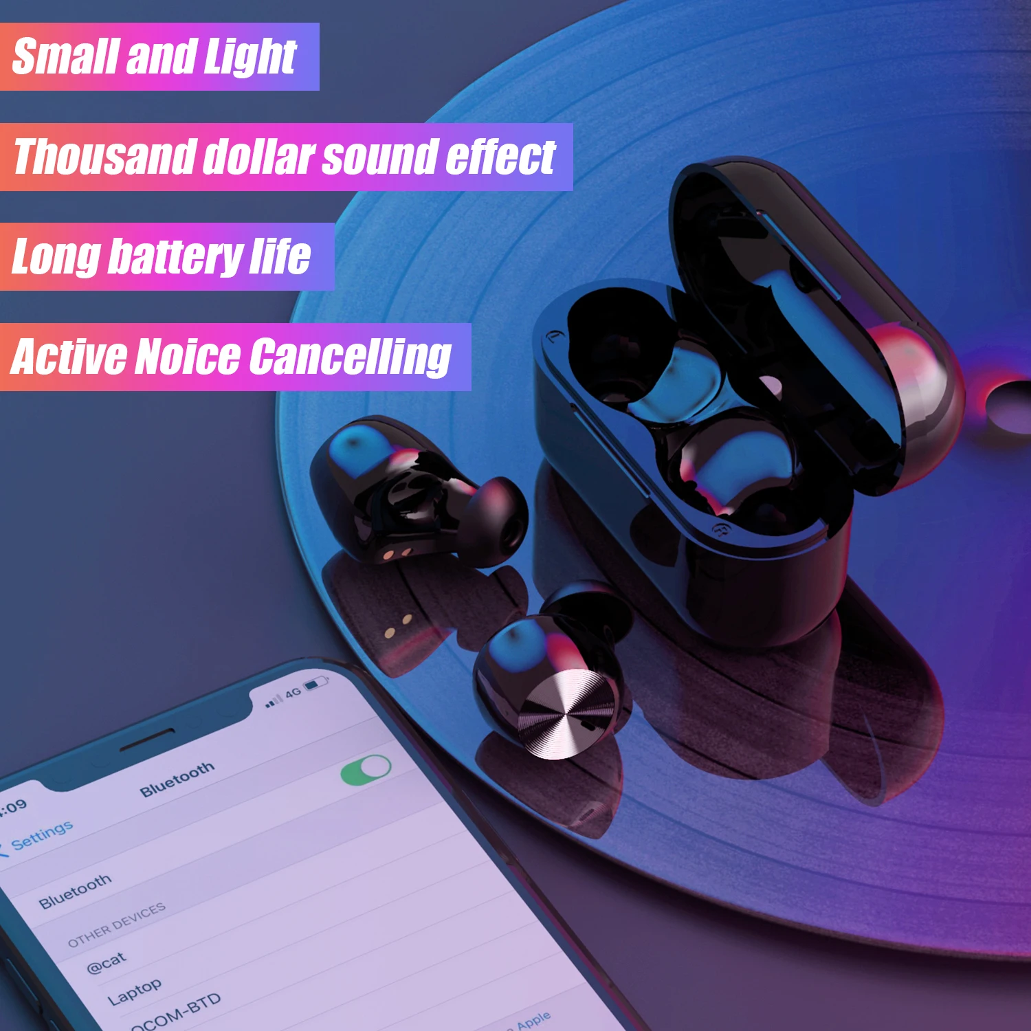 TWS Bluetooth 5.0 Earphone Wireless Headphone Stereo Headset sport Earbuds K1 microphone with charging box for smartphone