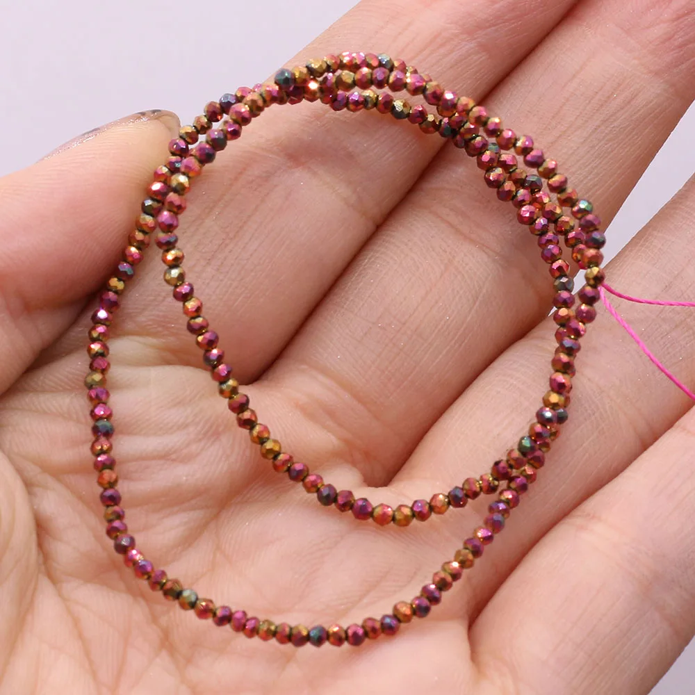 2mm Natural Stone Shiny Spinel Beads Small Crystal Bead for Jewelry Making Diy Necklace Bracelet Accessories 15inch