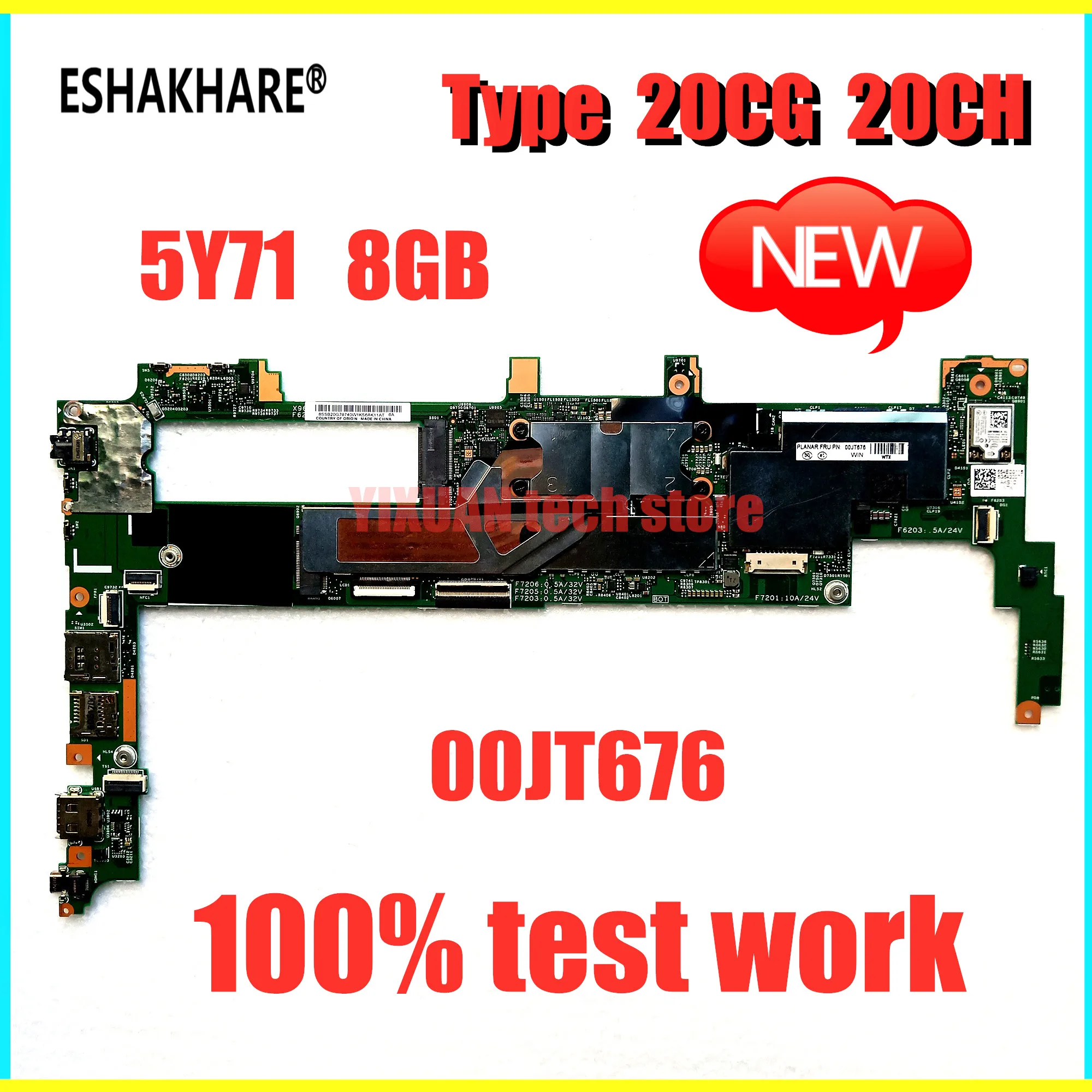 LDK-1 14272-1 48.4EO31.011 Laptop motherboard for ThinkPad HELIX TYPE 20CG 20CH motherboard M-5Y71 8G RAM 00JT676 NEW!