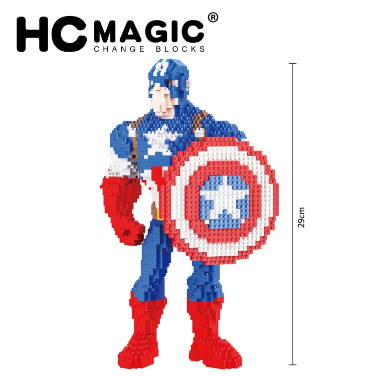 Marvel Super Heroes Diamond Building Block Iron Man Thor Captain America Figure Cute 3D Model For Children Mini Bricks Toys