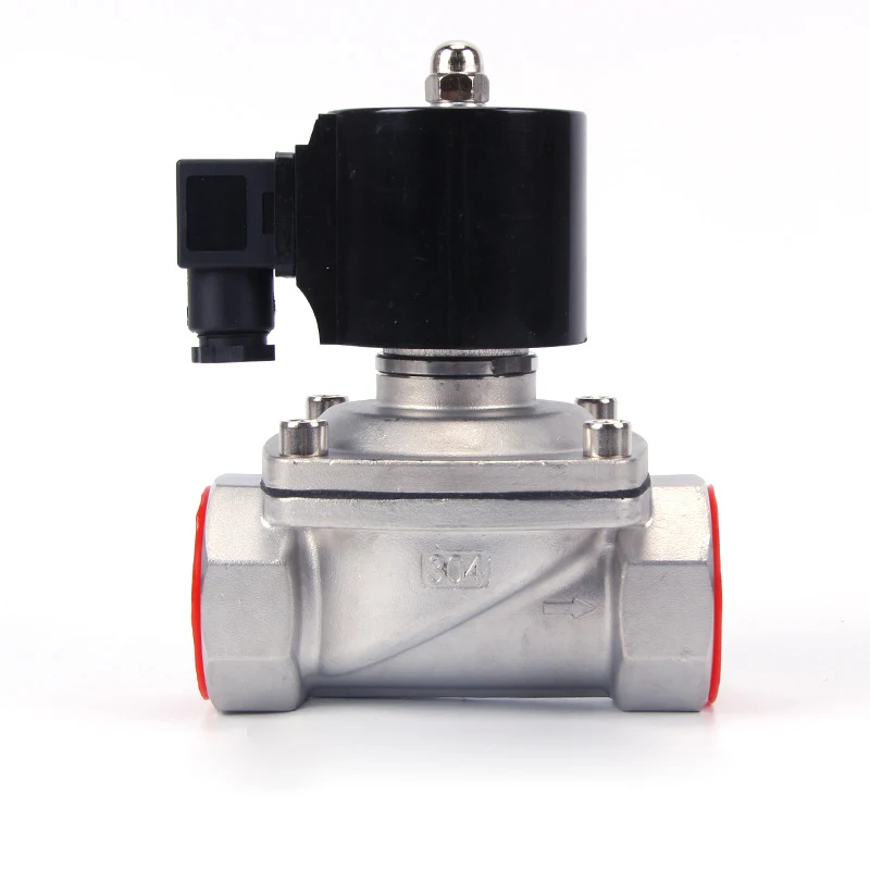 2/2 Normally Closed 12v Electric Solenoid Valve Water 24v 230v 24 1/2 3/4 Stainless Steel IP65 DIN Coil High Temperature
