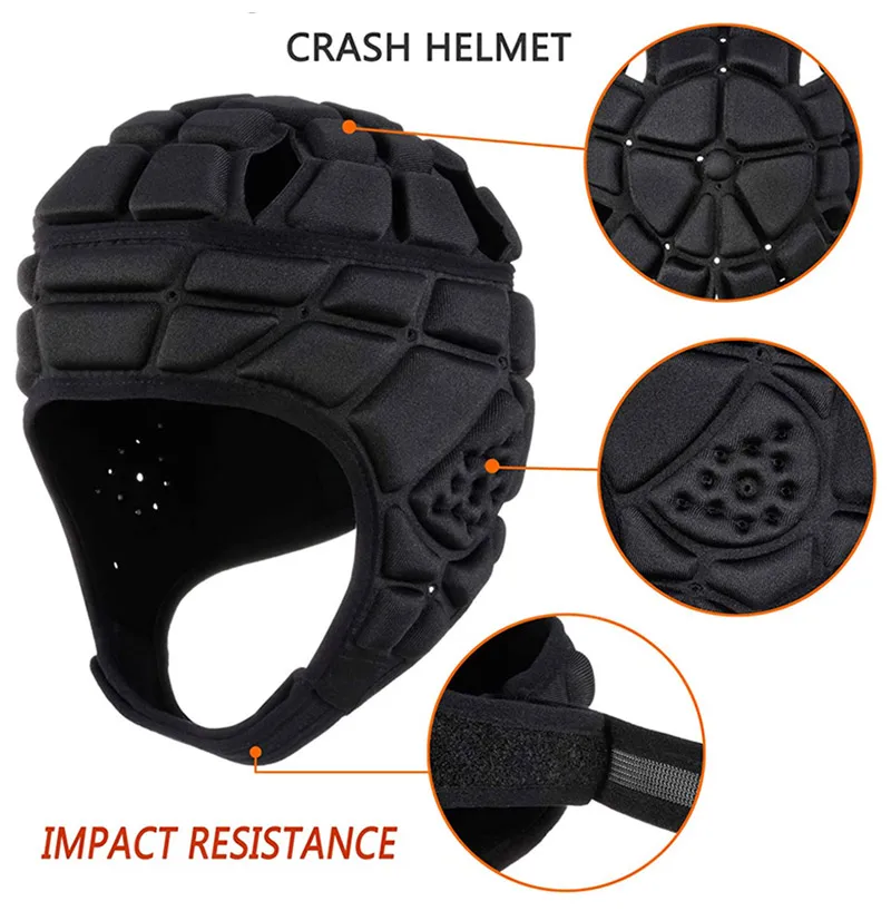 Children\'s Rugby Helmet Head Guard Goalie Roller Football Goalkeeper Helmet Kids Tennis Child Skating Hat Baby Head Protector