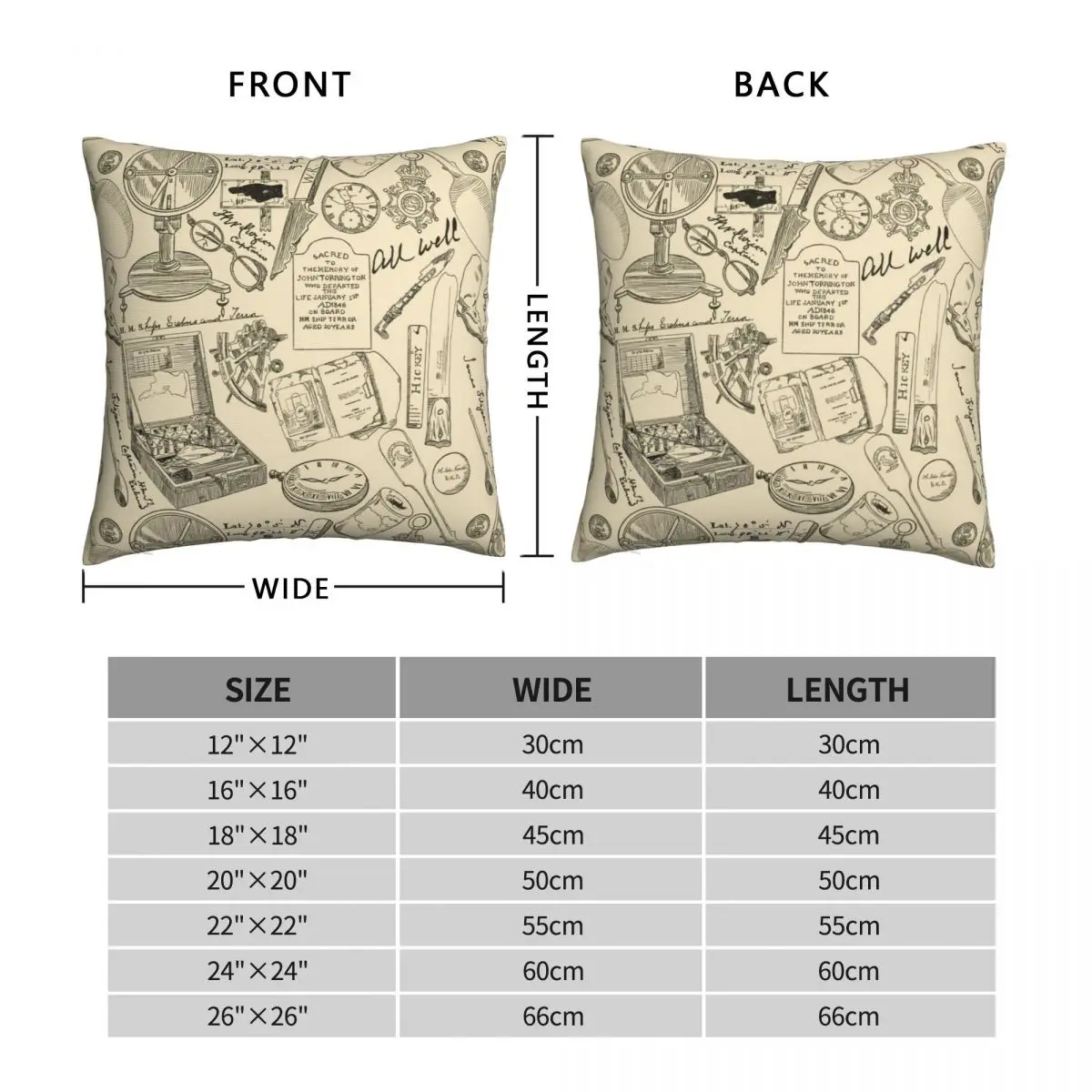 The Terror Arctic Reliquary Square Pillowcase Polyester Linen Velvet Printed Zip Decor Pillow Case Room Cushion Cover