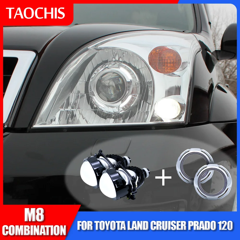 

TAOCHIS 3.0 Inch M8 Bi LED Projector Lens with Lens Shroud Combination for Toyota Land Cruiser Prado 120 CarLight Upgrade Modify