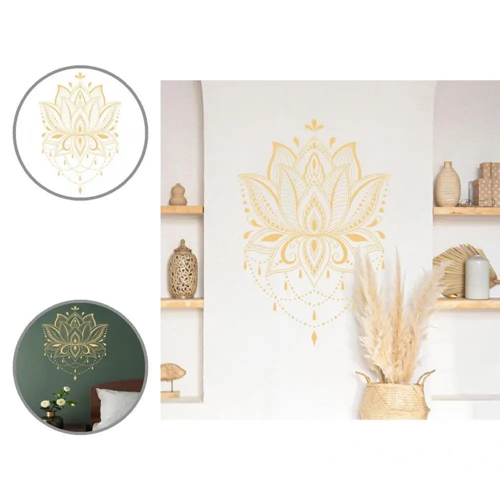 Decal Delicate Mandala Pattern Vinyl Wall Decal Portable Room Decor Sticker новогодние украшения 2022 наклейки на стену наклейки