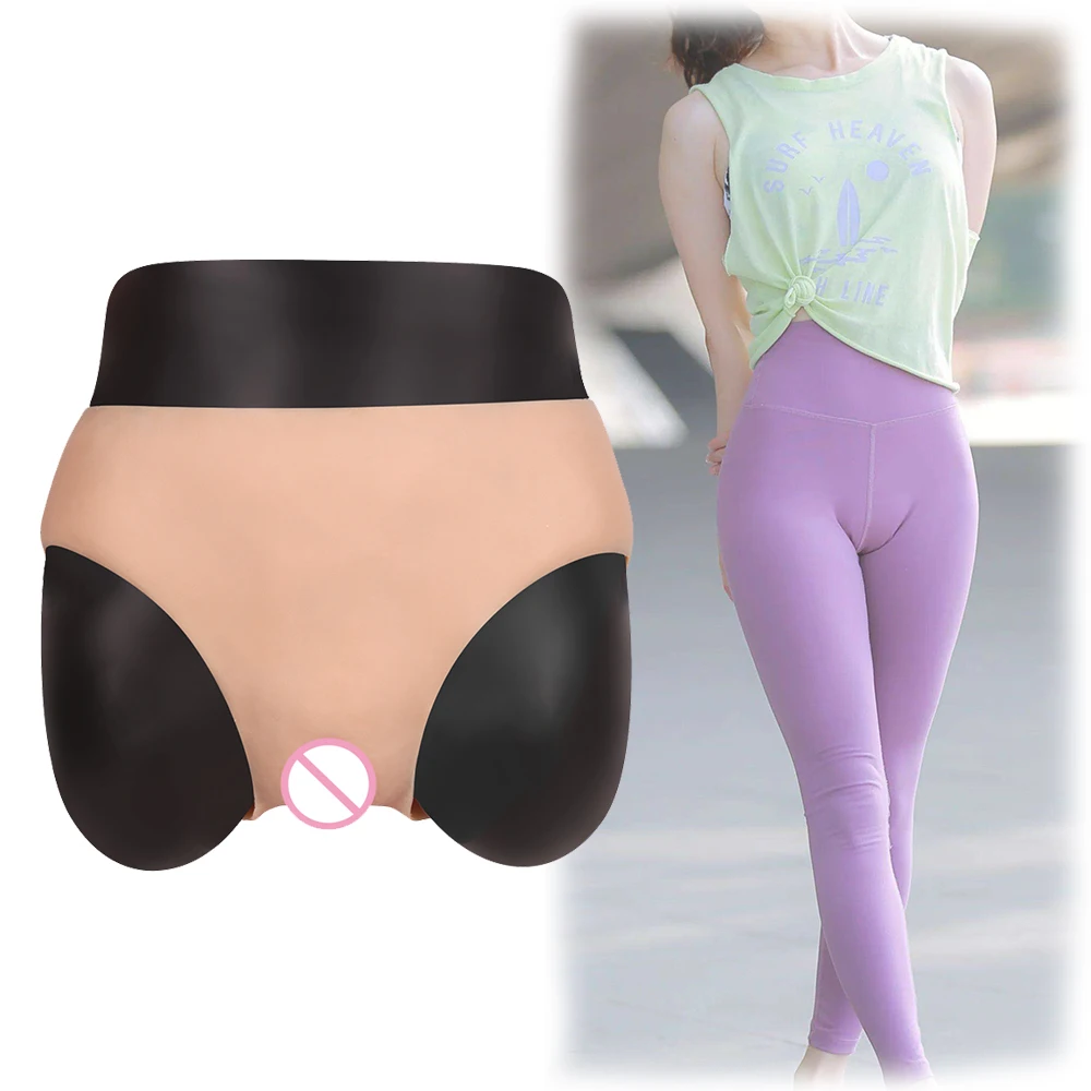 Realistic Cosplay Silicone Panties With Fake Vagina for Crossdresser Transgender Shemale Drag Queen Sissy Artificial Vagina