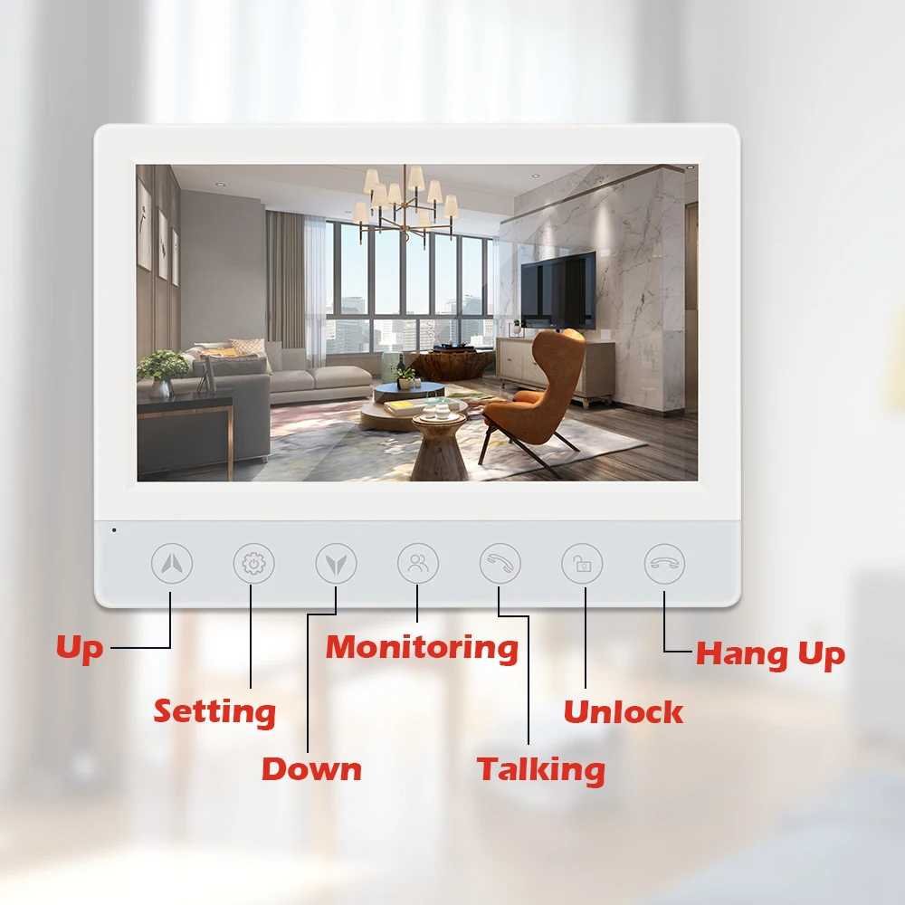 Avata 7 Inch Wired Video Doorphone Intercom 1000TVL Video Doorbell Camera Waterproof Intercom With Electronic Lock For Home