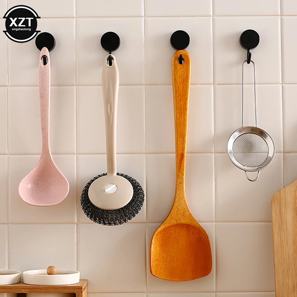 10pcs/lot Creative Sticker Hook Free Punch Wall Sticker Seamless Hook Key Placement Classification For Kitchen Bathroom Storage