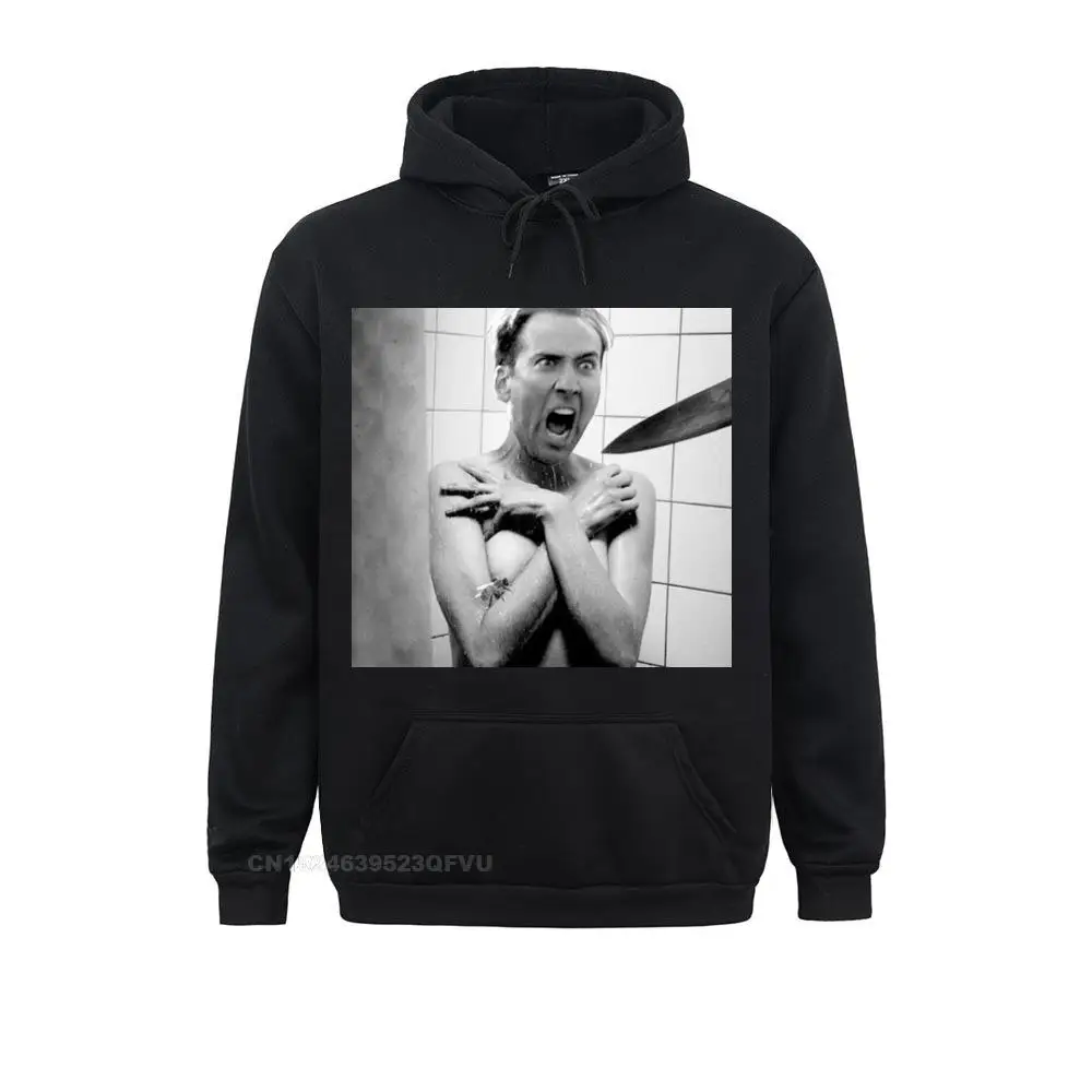 Popular Men Women Nicolas Cagepsycho Cool Christmas Pullover Hoodie Nicolas Cage Funny Pullover Hoodie Camisas Hombre Fast Ship